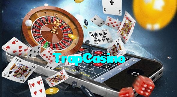 TrapCasino casino presented on mobile device in Pakistan with slots and live games